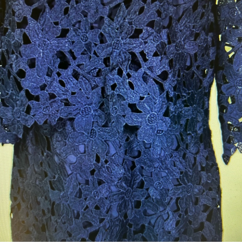 Cynthia Steffe Midnight Blue Lace Dress - Picture 5 of 6